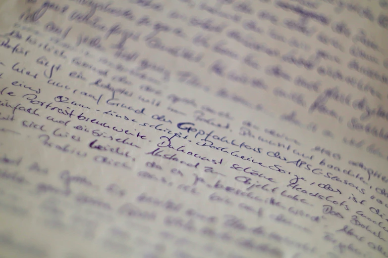 close up of a handwriting on a piece of paper