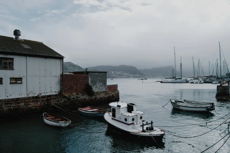 boats parked on the water in the port area