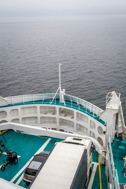 the deck on a cruise ship in the ocean