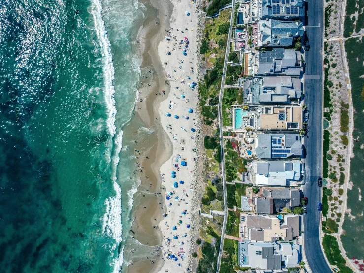 an aerial view of an aerial image of the ocean