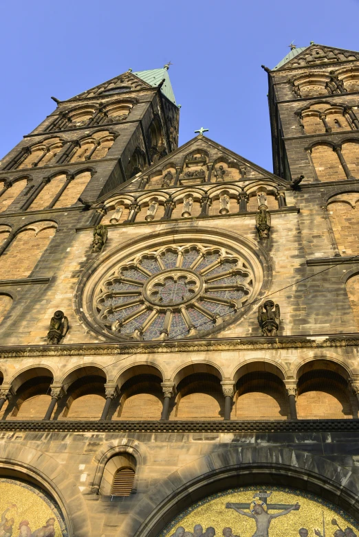 a close up of the stained glass on this clock tower