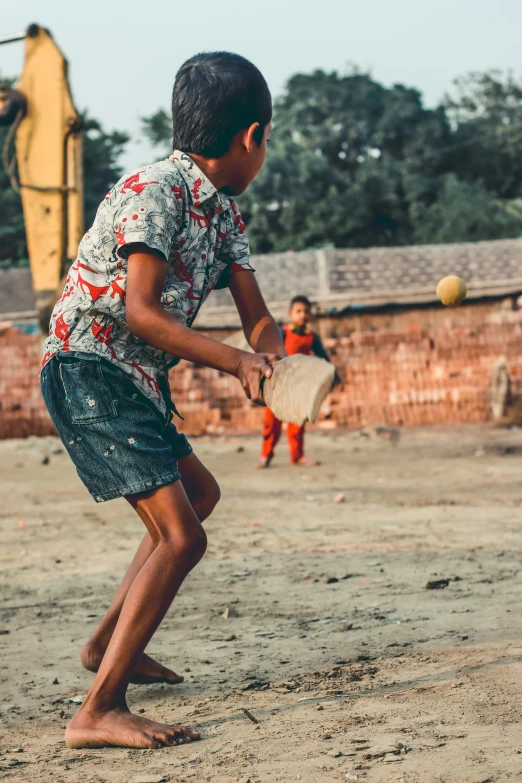 a  plays ball in the dirt