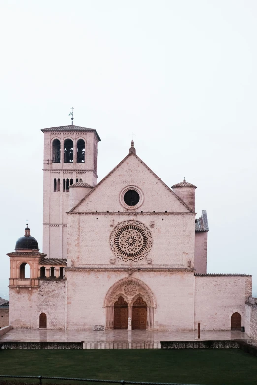 a cathedral and its architecture, one is brown