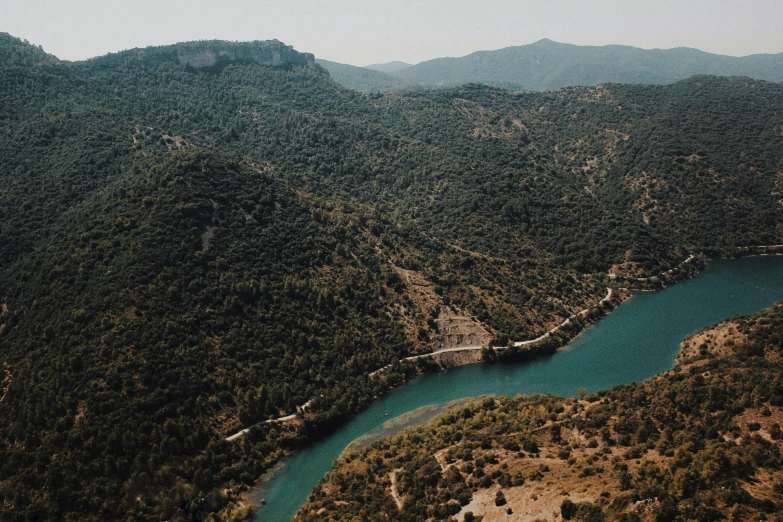 this is an aerial view of the valley