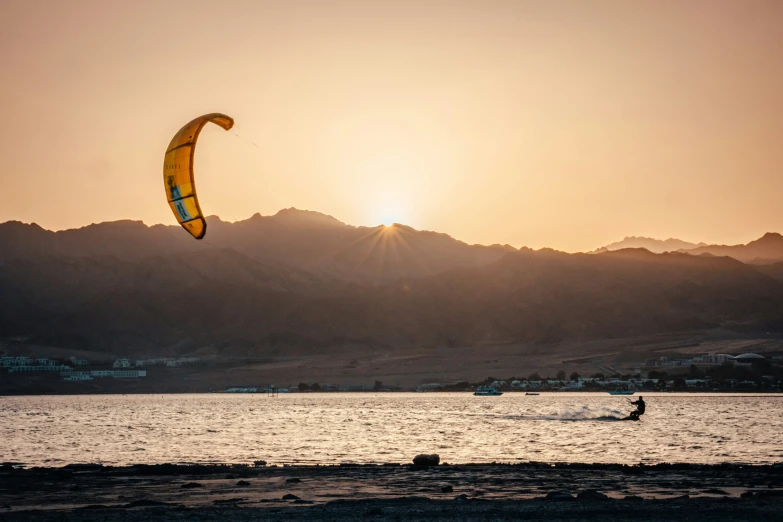 a person is on the beach with a kite