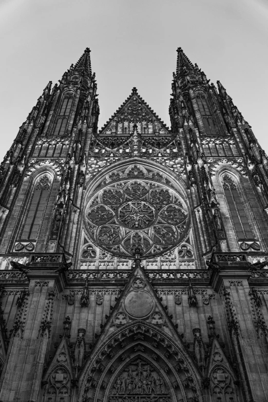 black and white po of a very large cathedral