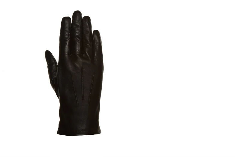 a black glove on a white background