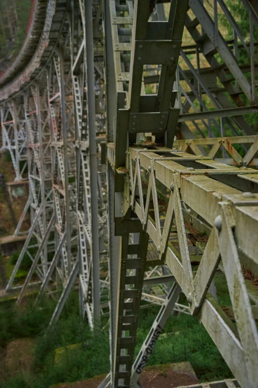 a wooden roller coaster at an amut park