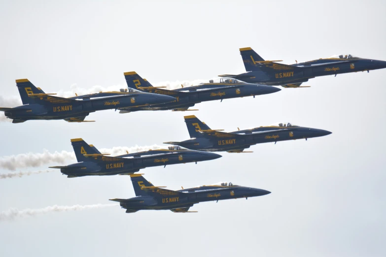 a group of fighter jets flying in formation