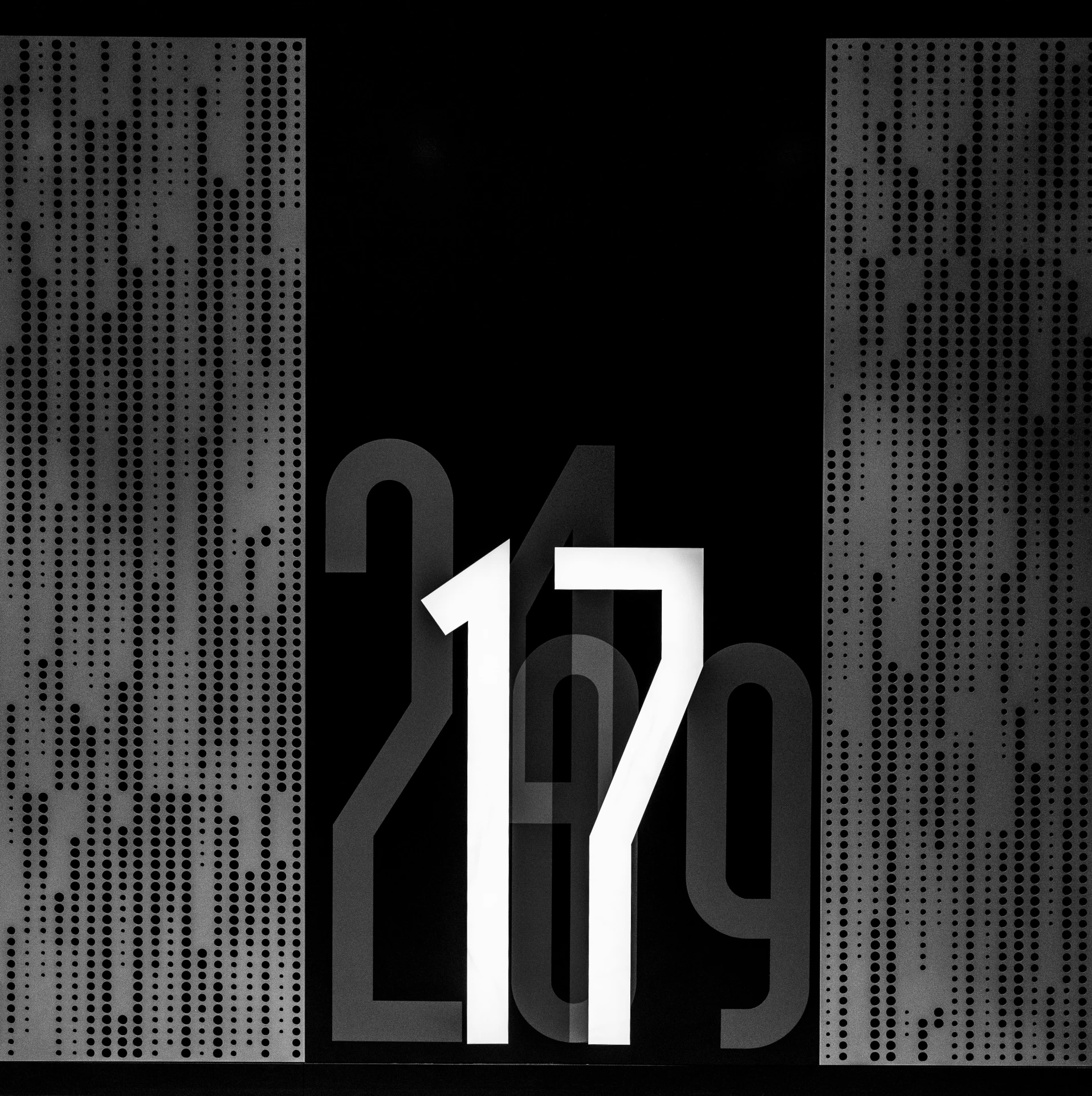 a black and white image with numbers in it