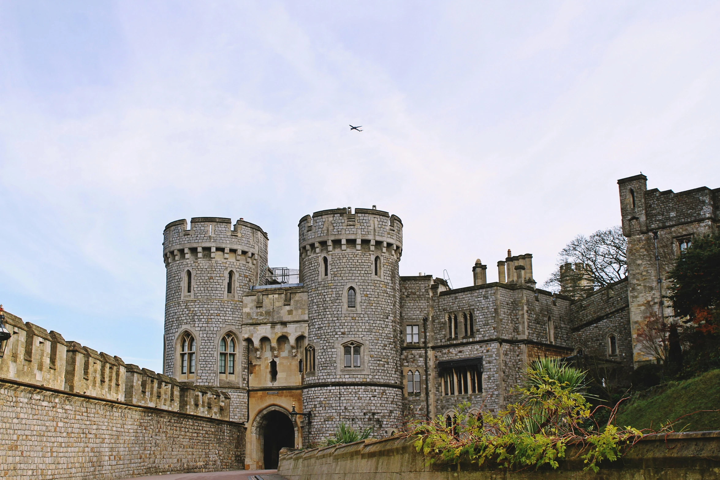 a castle is shown with lots of stone