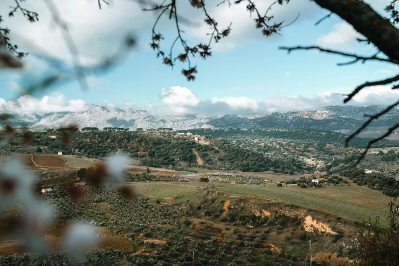 a view of a grassy hill and valley