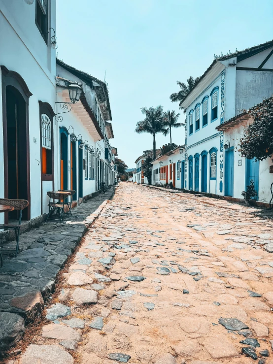 an old alley with many doors in it