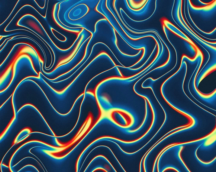 an abstract pattern in blue, orange and red