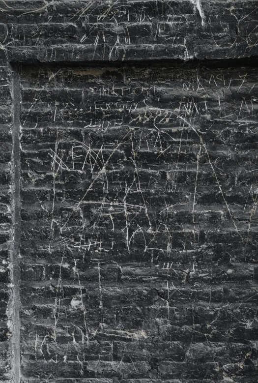 close up po of different shapes of writing on the wall