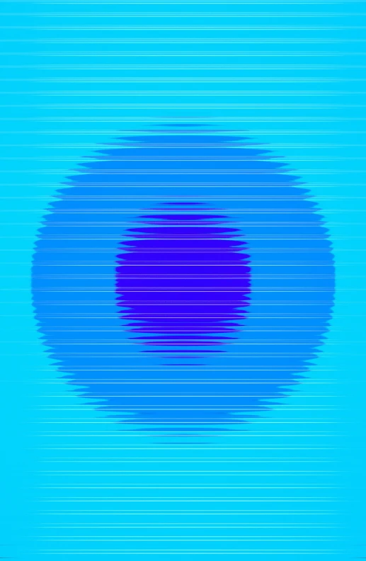 blue circles that are distorted in a pattern