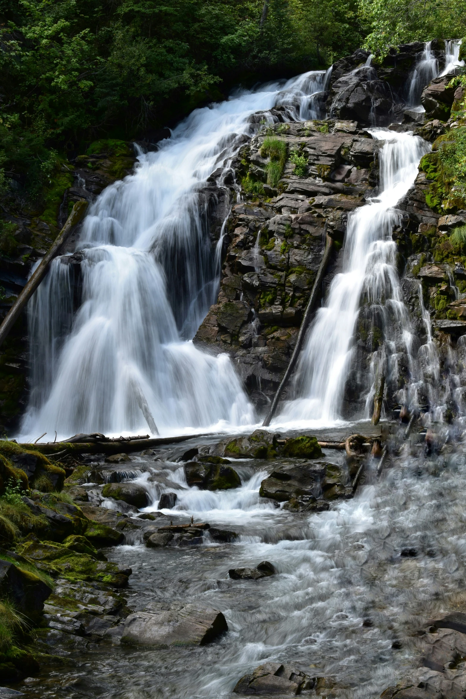 waterfall that appears to have just been opened for the day