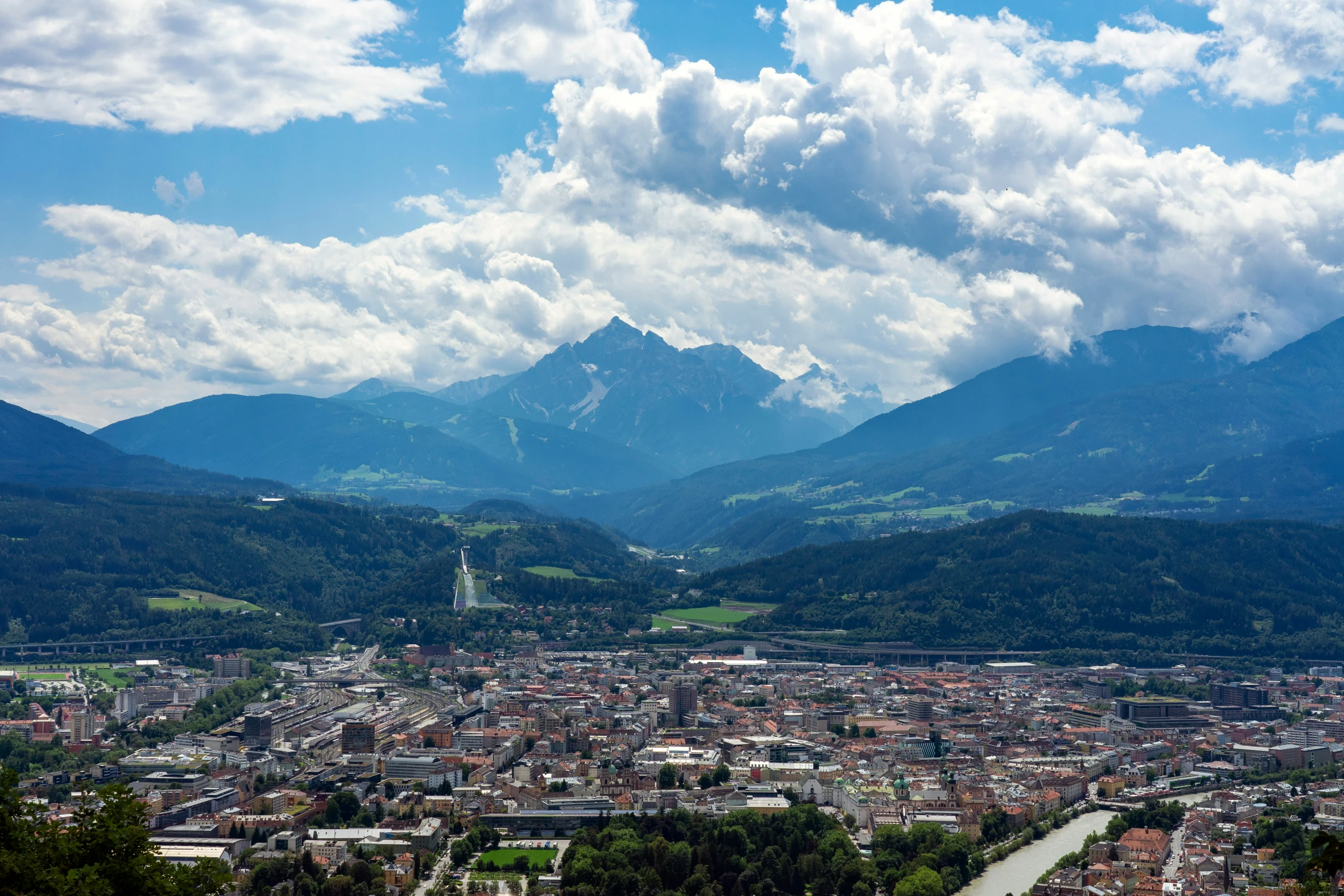 a view of the city of bregeer in switzerland