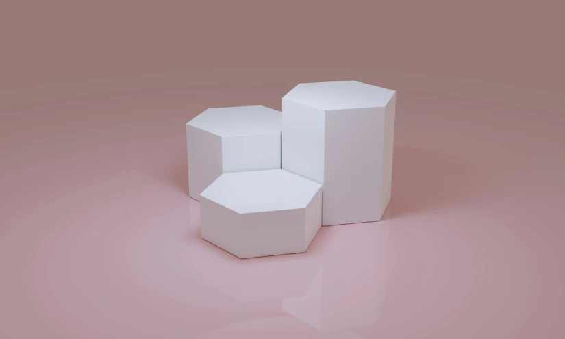 three different type of white boxes with shadows