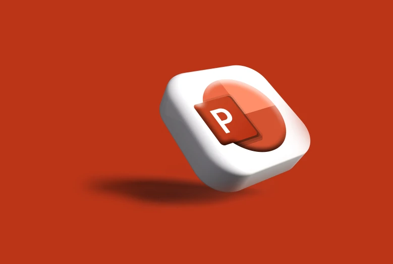 the icon for an application on red background