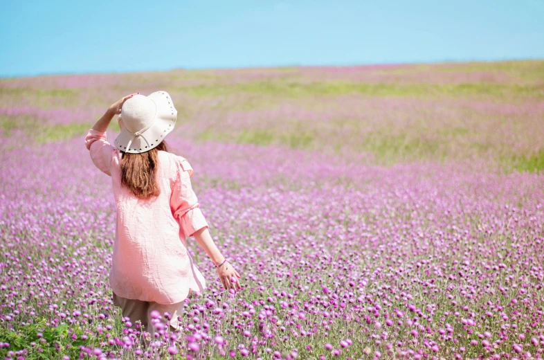  in large field full of flowers