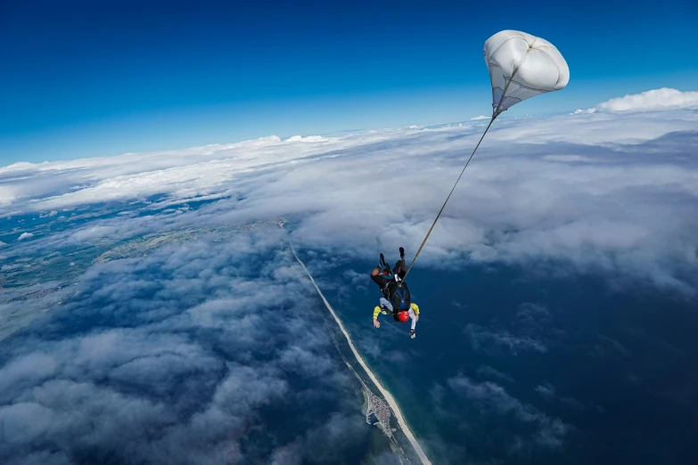 there is a parachute that could be lifted into the air