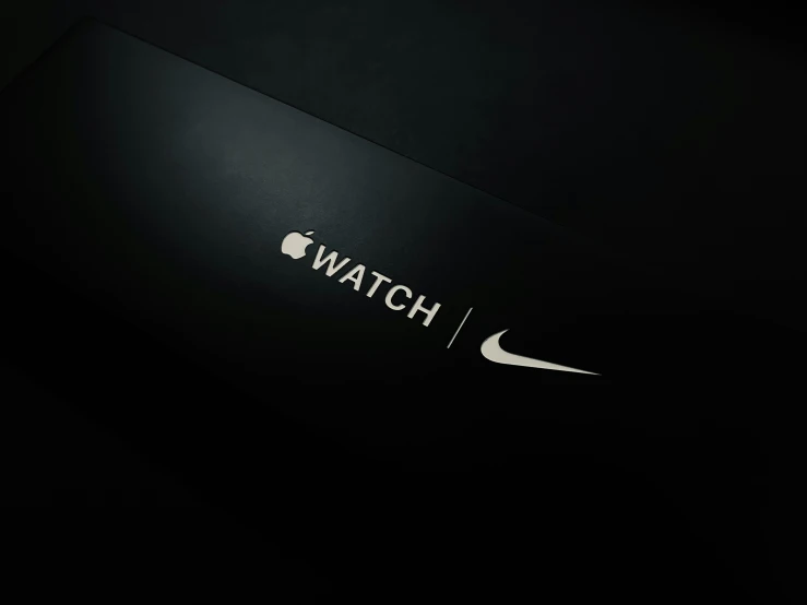 an apple company logo with a black background