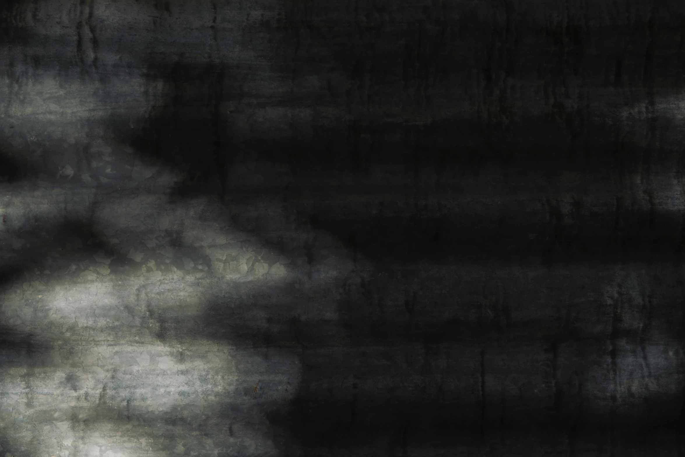 an abstract painting of a black and white background