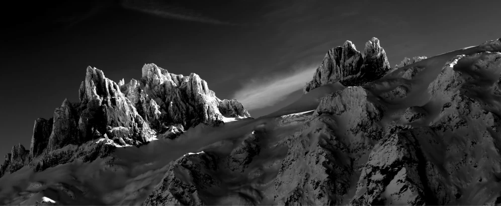 a tall mountain with a sky background and clouds