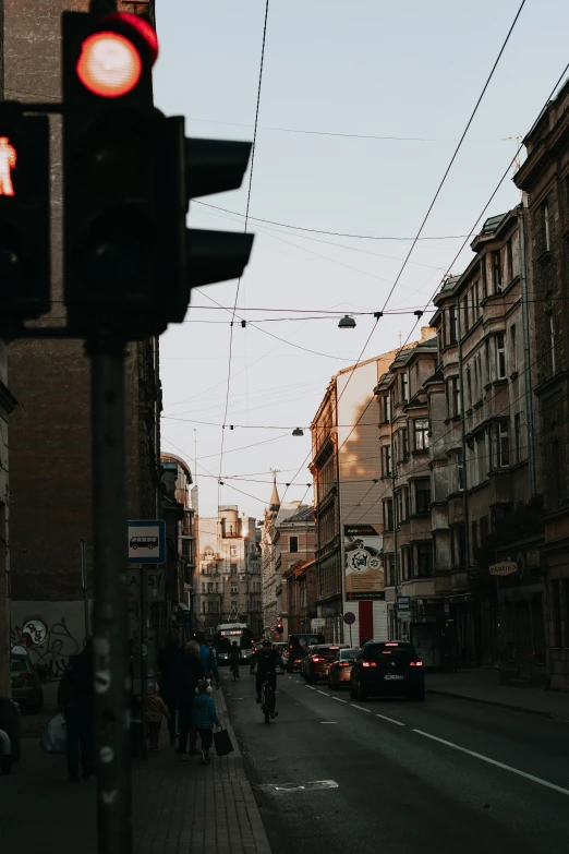 the back roads of this urban area seem quite crowded