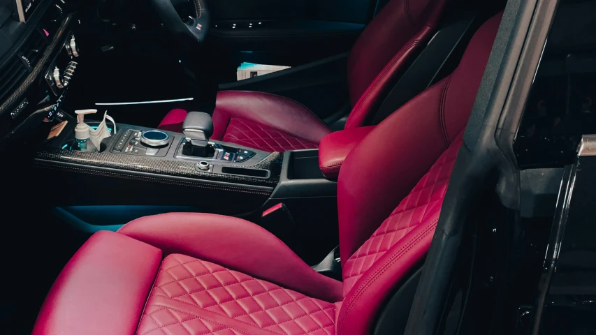 the interior of a car with many accessories