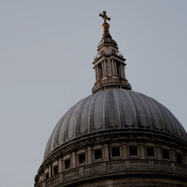 there is a clock on top of the dome