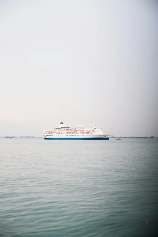 a cruise ship traveling on the water