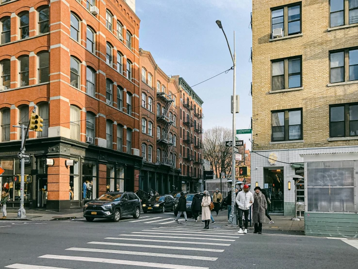 a cross walk on a city street