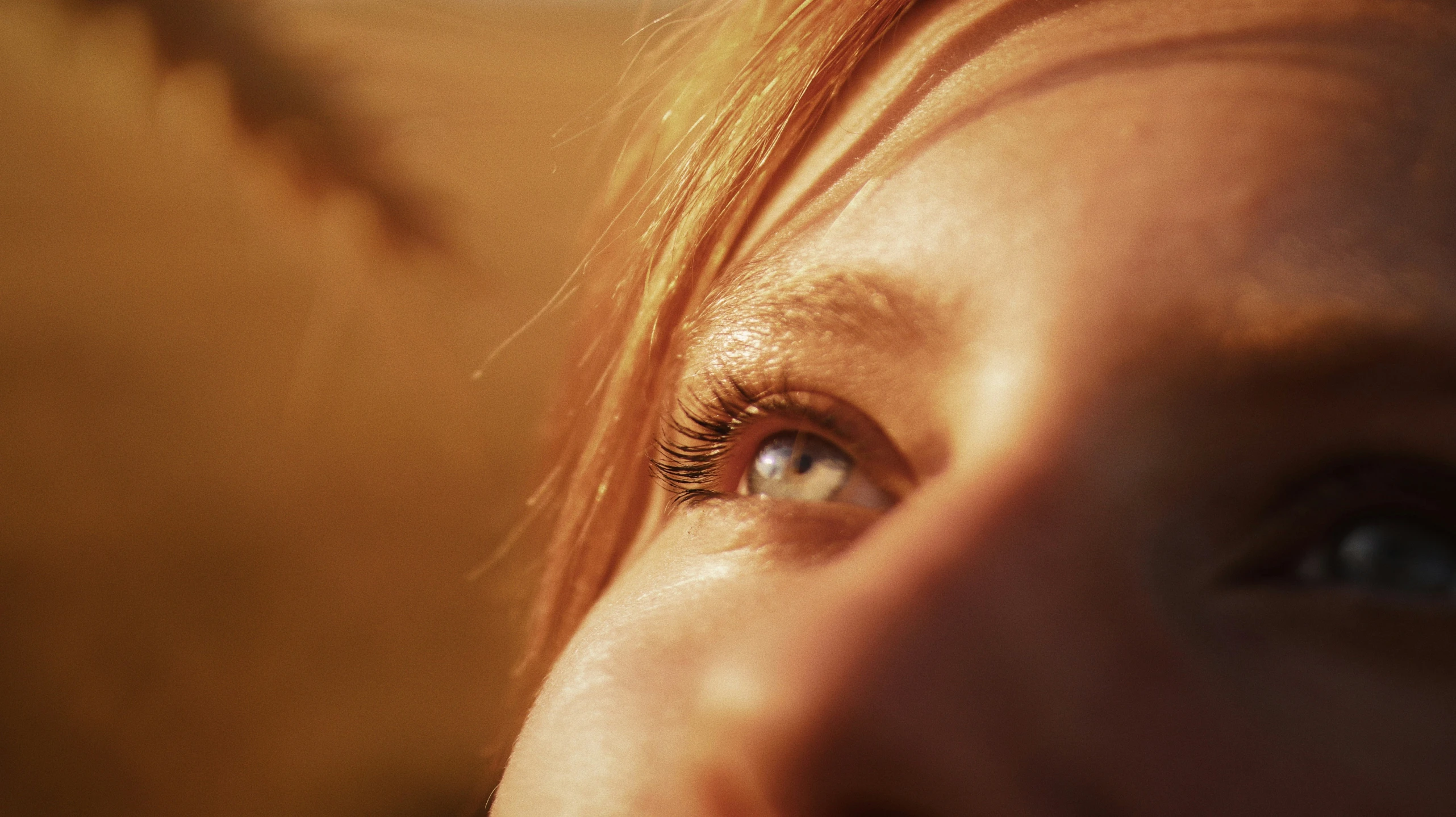 an extreme close up of a person's eye