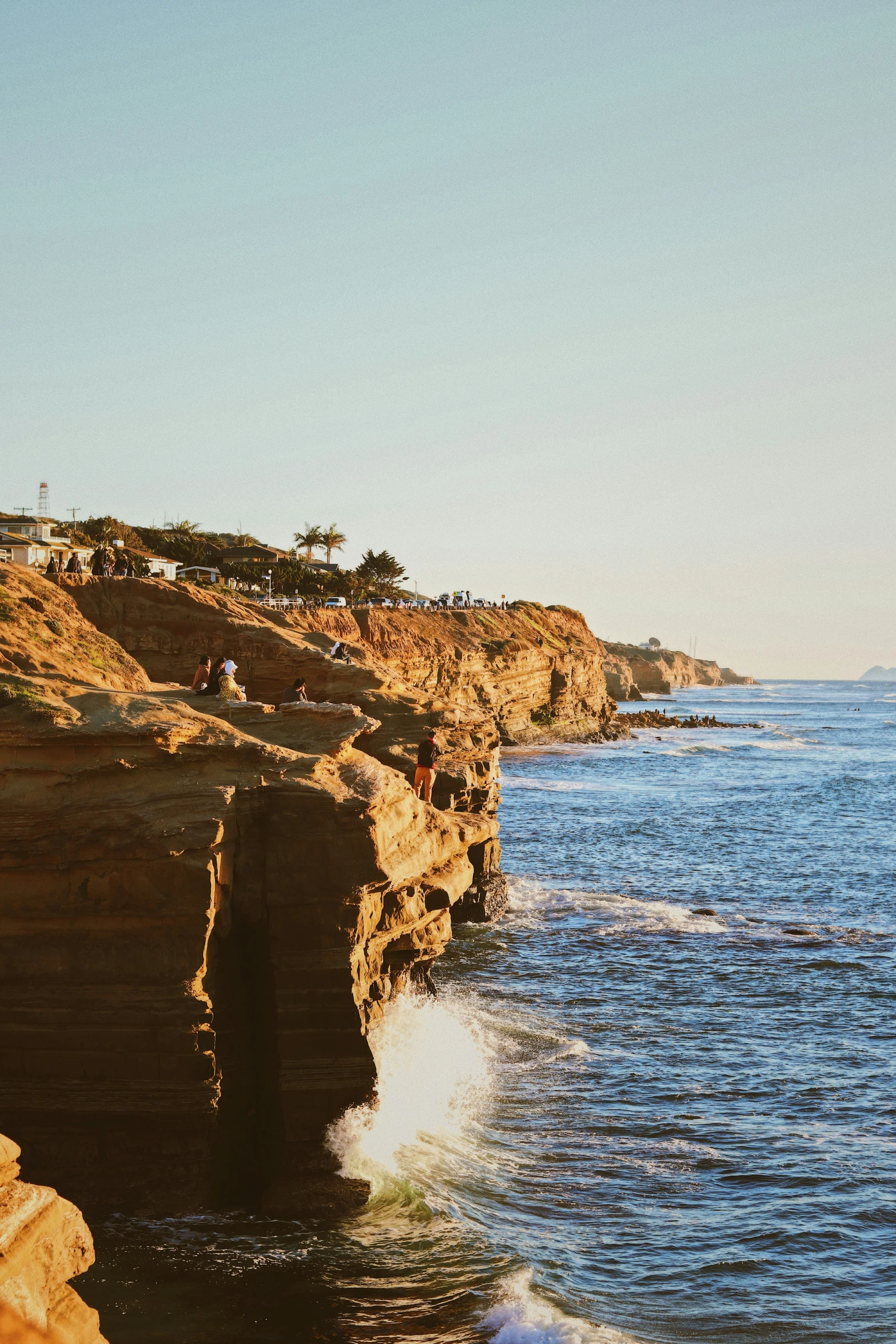 a very scenic view of a cliff that looks to be the ocean