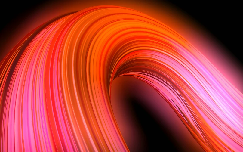 the image shows a pink, orange and yellow swirl