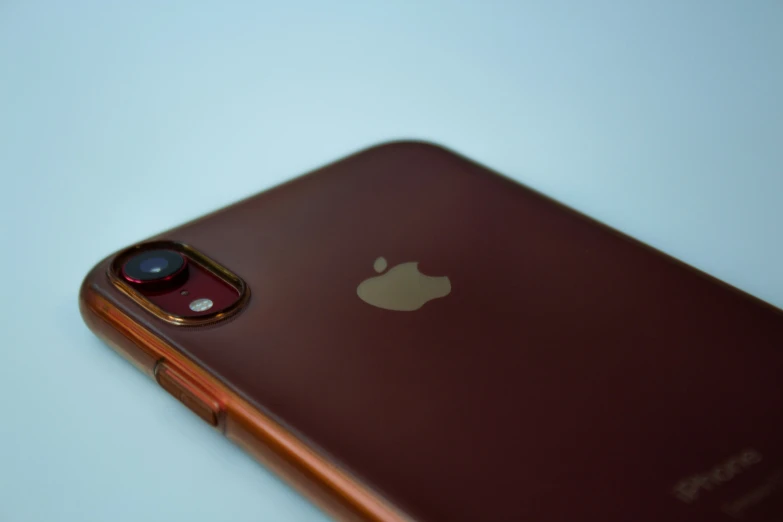 a brown iphone on the table