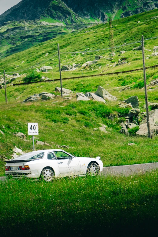 a car that is sitting on the road