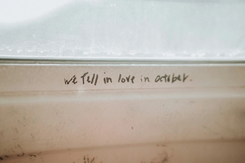 graffiti on the wall that reads, we fully love in comfort