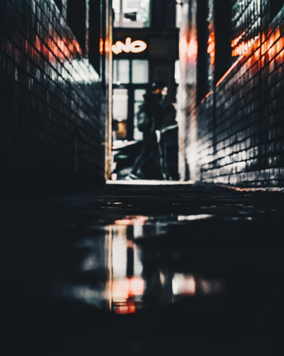 some very blurry images of a person in an elevator