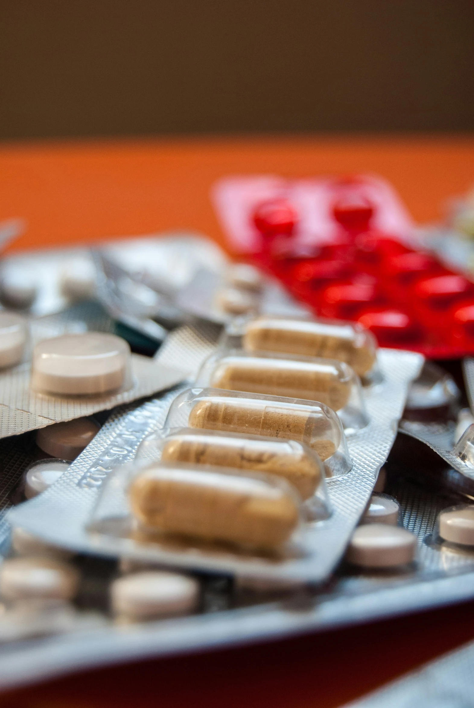 a close up of medical pills on a table