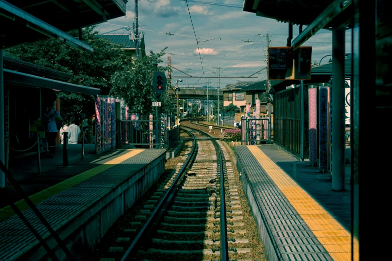 this is a picture of a train station and it is empty