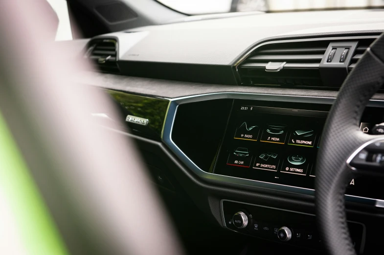 a car with an analog radio in it