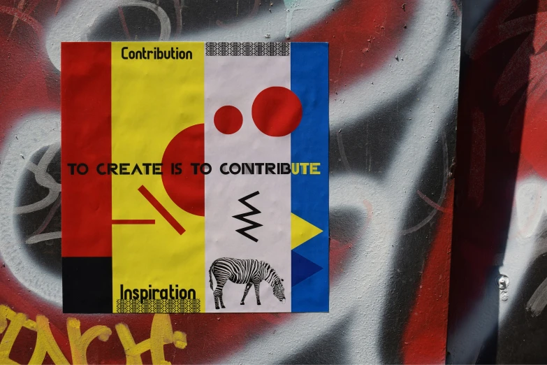 a poster on the wall that reads to create is to compute creation