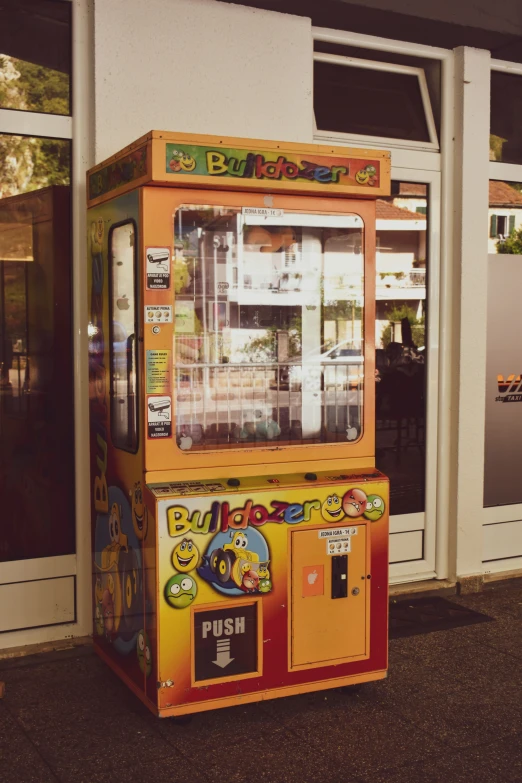 the vintage arcade machine has its own digital touch