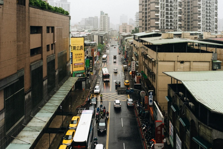 view from the top of an industrial building in a city