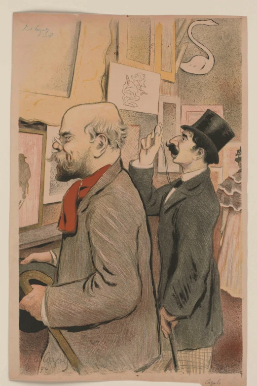 a drawing of a man with an old gentleman