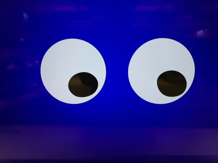 an animated image of two eyes with big eyes