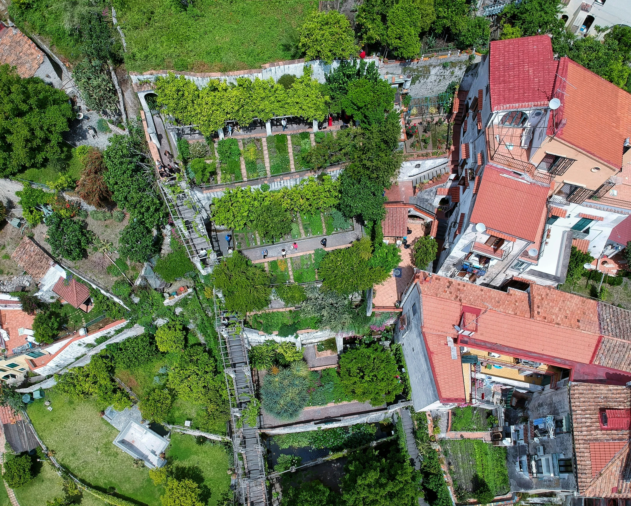 an aerial po of an old residential estate